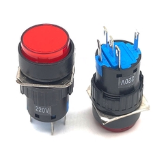 Nút nhấn nhả (reset) / nhân giữ (on/off) 5 chân AL6 - M lỗ khoét 16mm