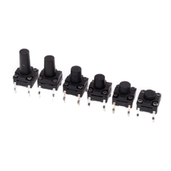 (2 cái) Nút nhấn 12x12mm 4 chân cắm chống thấm cao 4.3 - 12mm