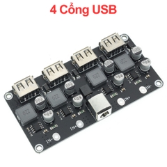 Mạch hạ áp 10 - 32V xuống 5V tối đa 24W chế sạc điện thoại, hỗ trợ sạc nhanh 1 - 4 cổng