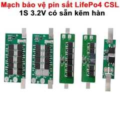 Mạch bảo vệ pin sắt LifePo4 1S 3.2V công suất lớn có sẵn kẽm hàn