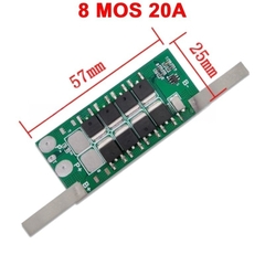 Mạch bảo vệ pin sắt LifePo4 1S 3.2V công suất lớn có sẵn kẽm hàn