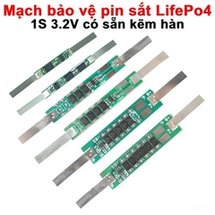 Mạch bảo vệ pin sắt LifePo4 1S 3.2V có sẵn kẽm hàn