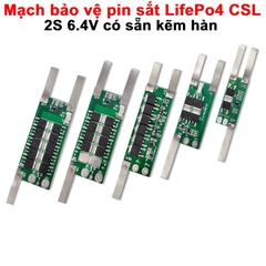 Mạch bảo vệ pin sắt LifePo4 2S 6.4V công suất lớn có sẵn kẽm hàn