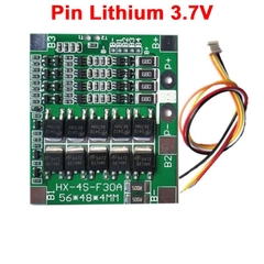 Mạch BMS 4S bảo vệ pin lithium, pin sắt chân hàn + cổng cắp zh 30A 10MOS