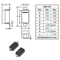 (20 con) Diode chỉnh lưu 1N4001,1N4007,1N4148,... chân dán SMD
