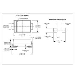 (20 con) Diode chỉnh lưu 1N4001,1N4007,1N4148,... chân dán SMD