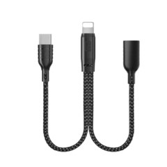 Cáp chuyển đổi hỗ trợ sạc và kết nối mic thu âm không dây với điện thoại OTG