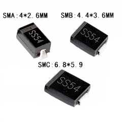 (5 con) Diode Schottky chân dán SS14, SS26, SS54, …