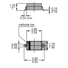 (10 con) Diode Zenner BZT52C5V1 5.1V 500mW