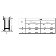 (5 con) Diode Schottky chân dán LL34 30V 200mA