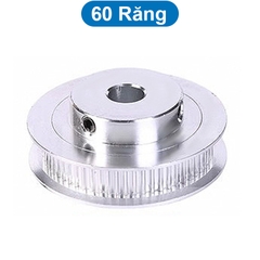 Puly răng GT2 màu bạc bước răng 2mm, bản dây đai 6mm