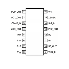 (10 con) IC PLL micropower CD4046BE 2.4MHz 16 - DIP