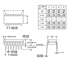 (10 con) IC PLL micropower CD4046BE 2.4MHz 16 - DIP
