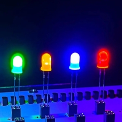 (20 Con) LED 3mm màu (đỏ/vàng/xanh lá/xanh dương)