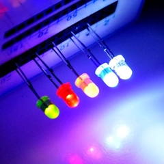 (20 Con) LED 3mm đục (đỏ/trắng/vàng/xanh lá/xanh dương)