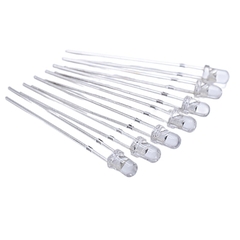 (20 Con) LED 3mm trong suốt (đỏ/trắng/vàng/xanh lá/xanh dương)