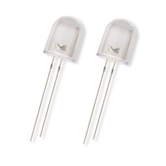 (5 Con) LED 10mm trong suốt (đỏ/trắng/vàng/xanh lá/xanh dương)
