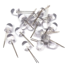 (5 Con) LED 10mm trong suốt (đỏ/trắng/vàng/xanh lá/xanh dương)