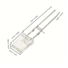 (10 Con) LED vuông 2x5x7mm màu (đỏ/trắng/vàng/xanh lá)