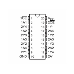 IC Buffer Inverting 3 trạng thái 74HC240 chân cắm / chân dán