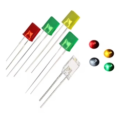 (10 Con) LED vuông 2x5x7mm màu (đỏ/trắng/vàng/xanh lá)