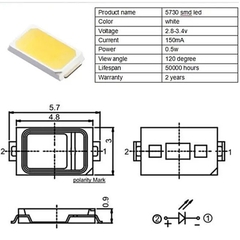 (10 con) LED dán 5730 SMD