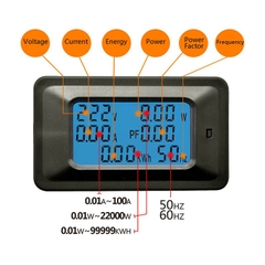 Công tơ điện tử 1 pha 100A - 220V 6 thông số, thiết bị đo công suất, điện áp, cường độ dòng điện