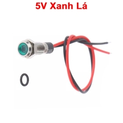 LED vỏ inox nối có chống nước,dây dài 120cm,đường kính ren 6mm
