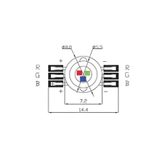 LED COB công suất RGB 3V 1W, 3W Luxeon siêu sáng
