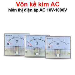 Vôn kế kim hiển thị điện áp AC 10V - 1000V