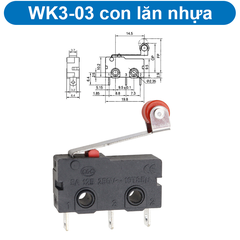 (5 cái) Công tắc hành trình WK2-01, WK3-03, WK3-05 125V 3A hàn dây