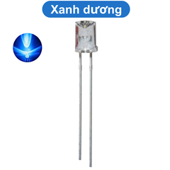 (10 Con) LED 5mm trong suốt đầu lõm (trắng/xanh lá/xanh dương)