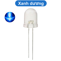 (5 Con) LED 10mm trong suốt (đỏ/trắng/vàng/xanh lá/xanh dương)