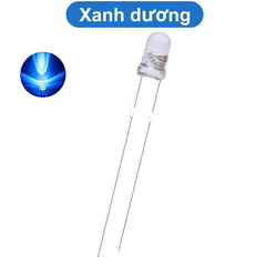 (20 Con) LED 3mm trong suốt (đỏ/trắng/vàng/xanh lá/xanh dương)