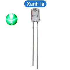 (10 Con) LED 5mm trong suốt đầu lõm (trắng/xanh lá/xanh dương)