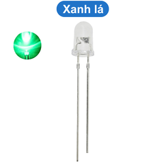 (20 Con) LED 5mm trong suốt (đỏ/trắng/vàng/xanh lá/xanh dương)