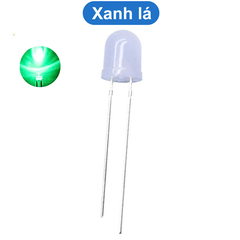 (5 Con) LED 10mm đục (đỏ/trắng/vàng/xanh lá/xanh dương)