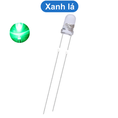 (20 Con) LED 3mm trong suốt (đỏ/trắng/vàng/xanh lá/xanh dương)