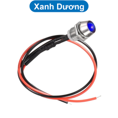 LED vỏ inox nối có chống nước,dây dài 20cm,đường kính ren 8mm