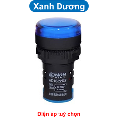 Đèn báo AD16-22DS lỗ khoét 22mm điện áp 12V, 24V, 220VAC, 380VAC
