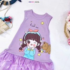 Váy bé gái chất THUN hoạ tiết CHIPI MH31L98
