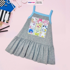 Váy bé gái kiểu dáng HÈ DÂY hoạ tiết cute MH33D2