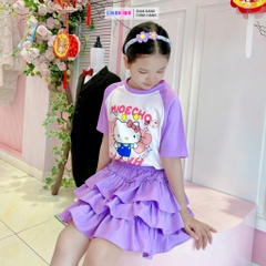 SET CHÂN VÁY bé gái hoạ tiết MÈO Kitty MH1L97