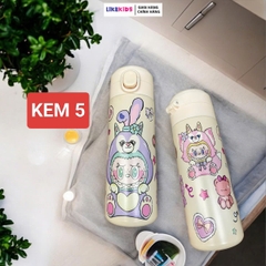 BÌNH NƯỚC cho bé hoạ tiết LABUBU 420ml - LikeKids