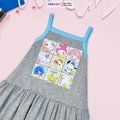 Váy bé gái kiểu dáng HÈ DÂY hoạ tiết cute MH33D2