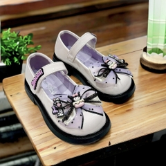 Giày BÚP BÊ cho bé gái hoạ tiết Kuromi nơ BÓNG K61 - LikeKids