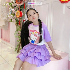 SET CHÂN VÁY bé gái hoạ tiết MÈO Kitty MH1L97