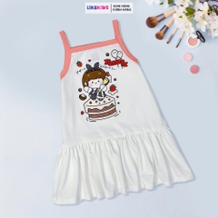 Váy bé gái kiểu dáng HÈ DÂY hoạ tiết cute MH33D2