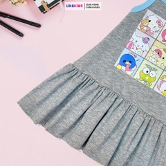 Váy bé gái kiểu dáng HÈ DÂY hoạ tiết cute MH33D2