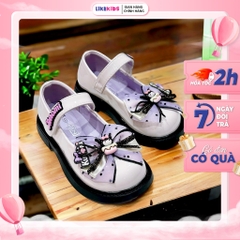 Giày BÚP BÊ cho bé gái hoạ tiết Kuromi nơ BÓNG K61 - LikeKids
